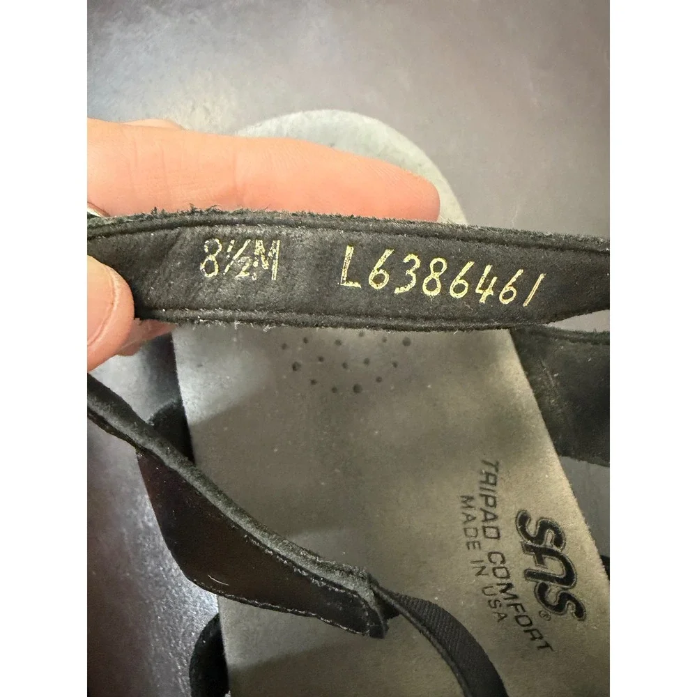SAS Tripad Allegro comfort Black Leather Strappy Sandals Womens 8.5M